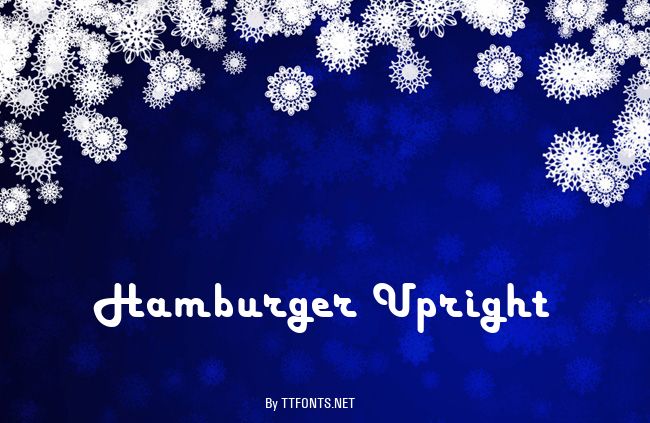 Hamburger Upright example